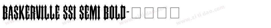 Baskerville SSi Semi Bold字体转换